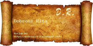 Dobrosi Rita névjegykártya