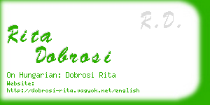 rita dobrosi business card